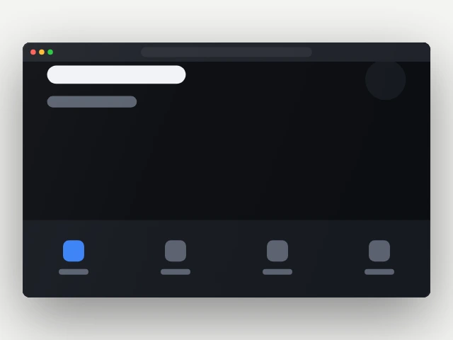 Browser window mockup frame, drawn rather than photographed