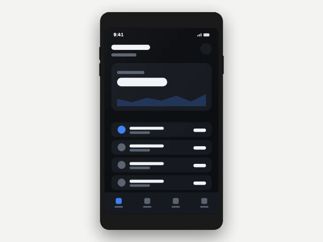 Phone - classic bezel mockup frame, drawn rather than photographed