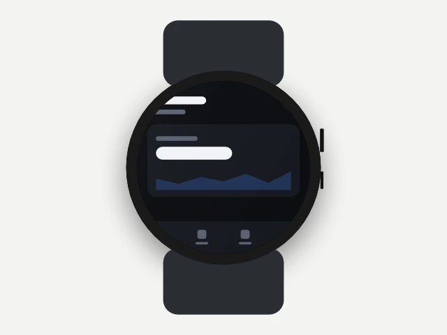 Watch - round mockup frame, drawn rather than photographed