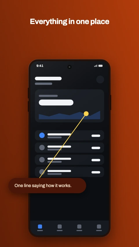 Pointer callout app store screenshot template - A label joined to the exact spot on screen it is about.