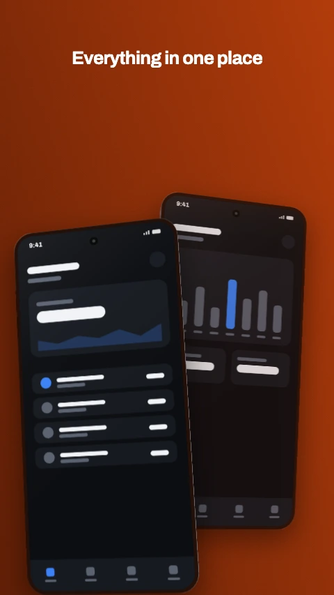 Two phones app store screenshot template - An overlapping pair - the way a before-and-after reads best.