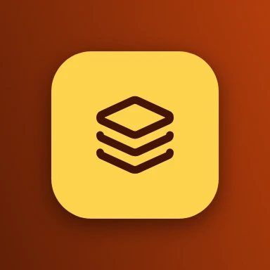 Glyph on a plate app store screenshot template - A rounded plate well inside the mask, with the symbol on it.