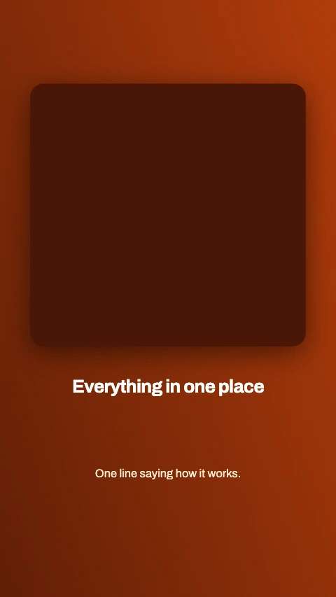 Photo card app store screenshot template - One image in a card, with the caption under it. No device.