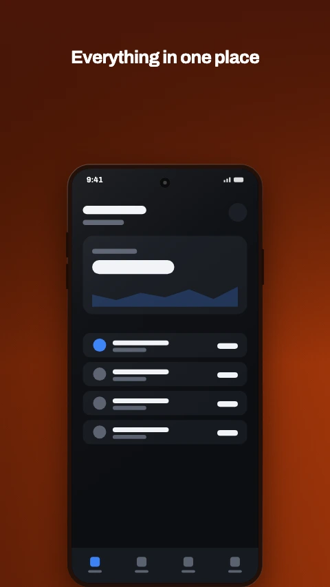 Photo behind app store screenshot template - Your image full bleed, dimmed, with the device standing on it.