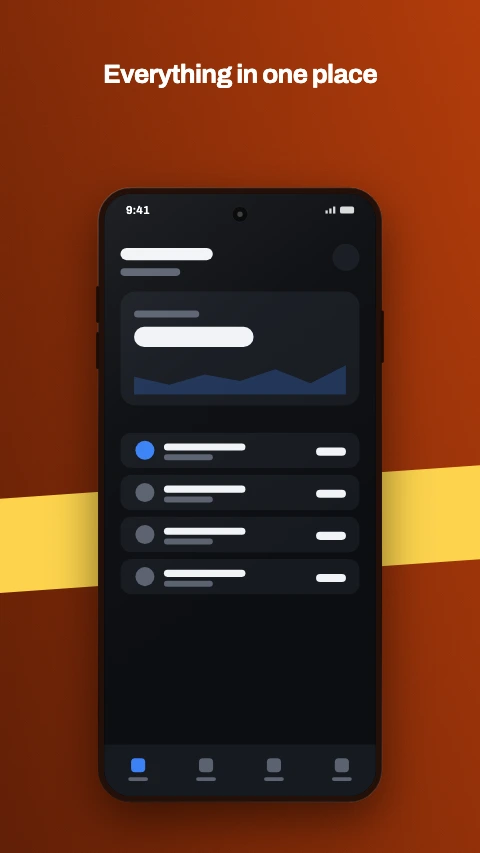 Ribbon app store screenshot template - A band of colour that climbs from one frame to the next across the set.