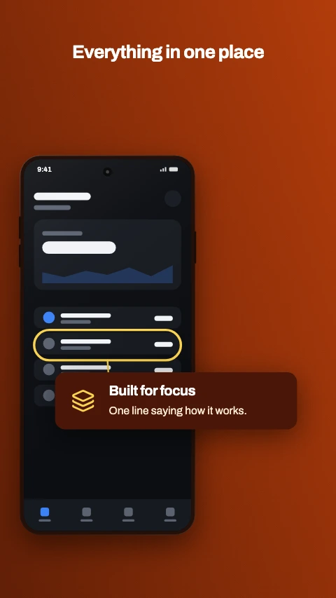 Zoomed row app store screenshot template - One row of the screen ringed, and the same row again at three times the size.