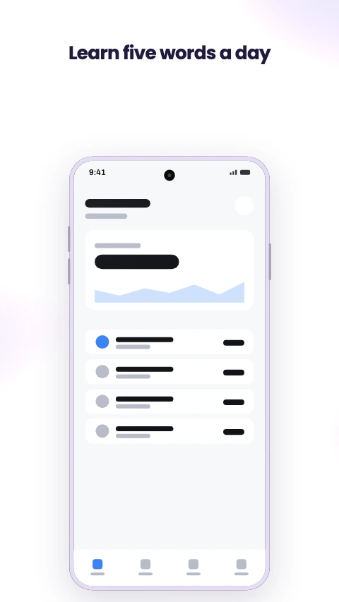 The Pastel colour theme on an app screenshot - Soft light mesh and a violet accent. Playful, for a younger audience.