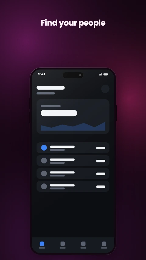 The Plum colour theme on an app screenshot - Wine and rose. Evening rather than midnight.